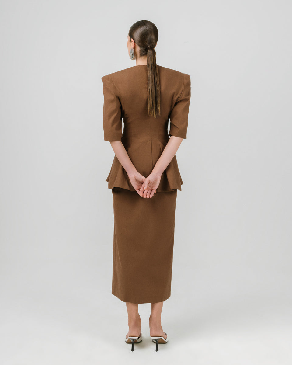 NELA blazer brown