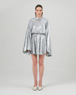 NINA dress silver sequin