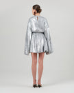 NINA dress silver sequin