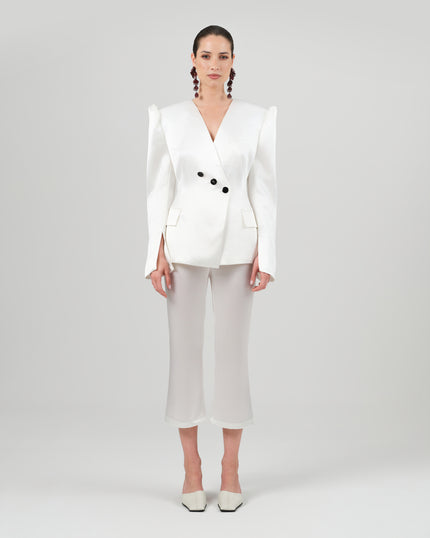 REA pants white satin