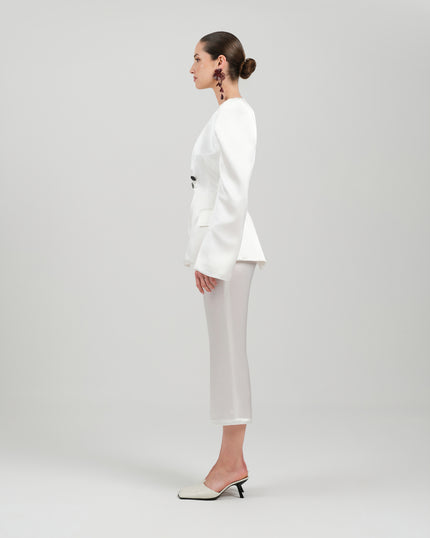 REA pants white satin