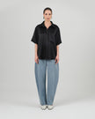 ROSA shirt black satin