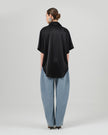 ROSA shirt black satin