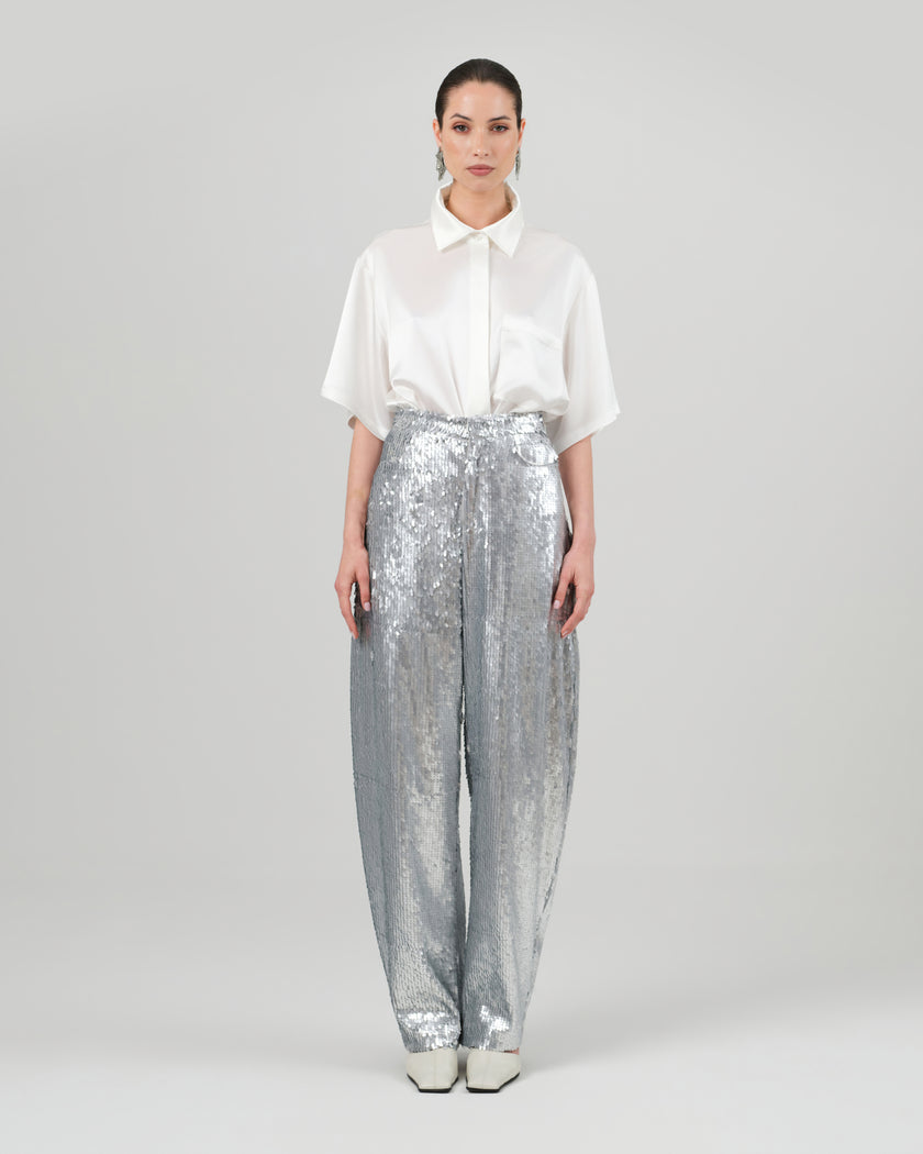 TIJANA pants silver sequin