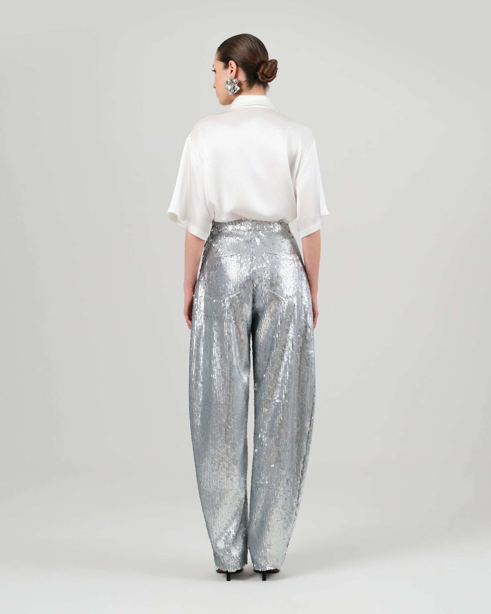 TIJANA pants silver sequin