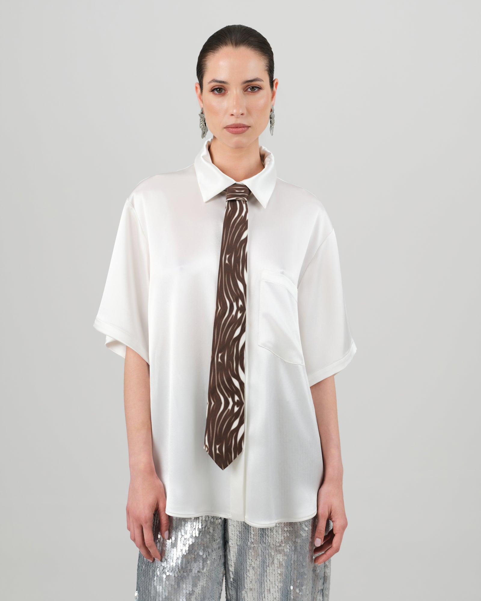 WAVE tie brown
