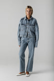 SILAS bomber jacket washed blue