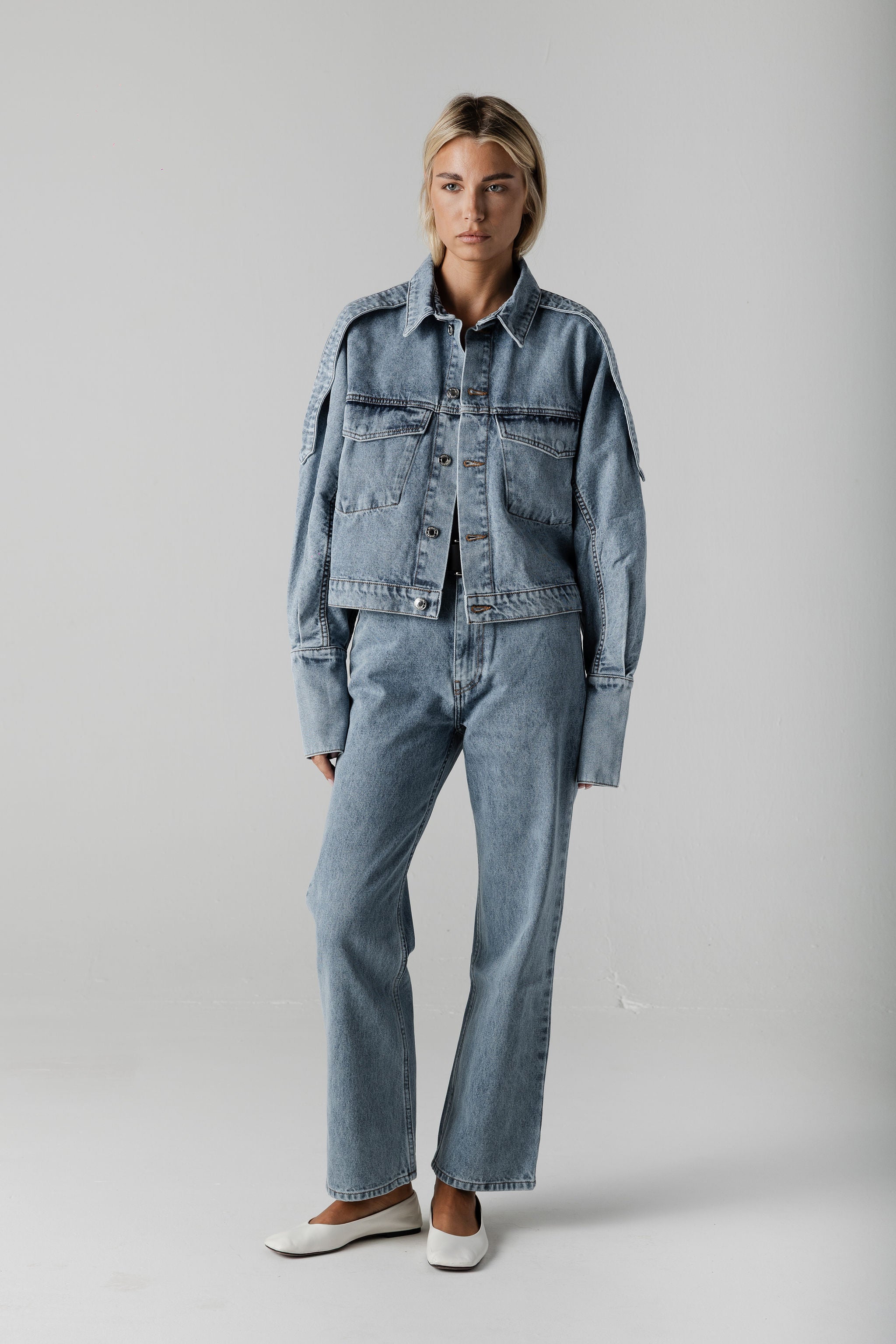 SILAS bomber jacket washed blue