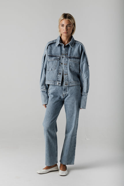 SILAS bomber jacket washed blue