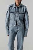 SILAS bomber jacket washed blue