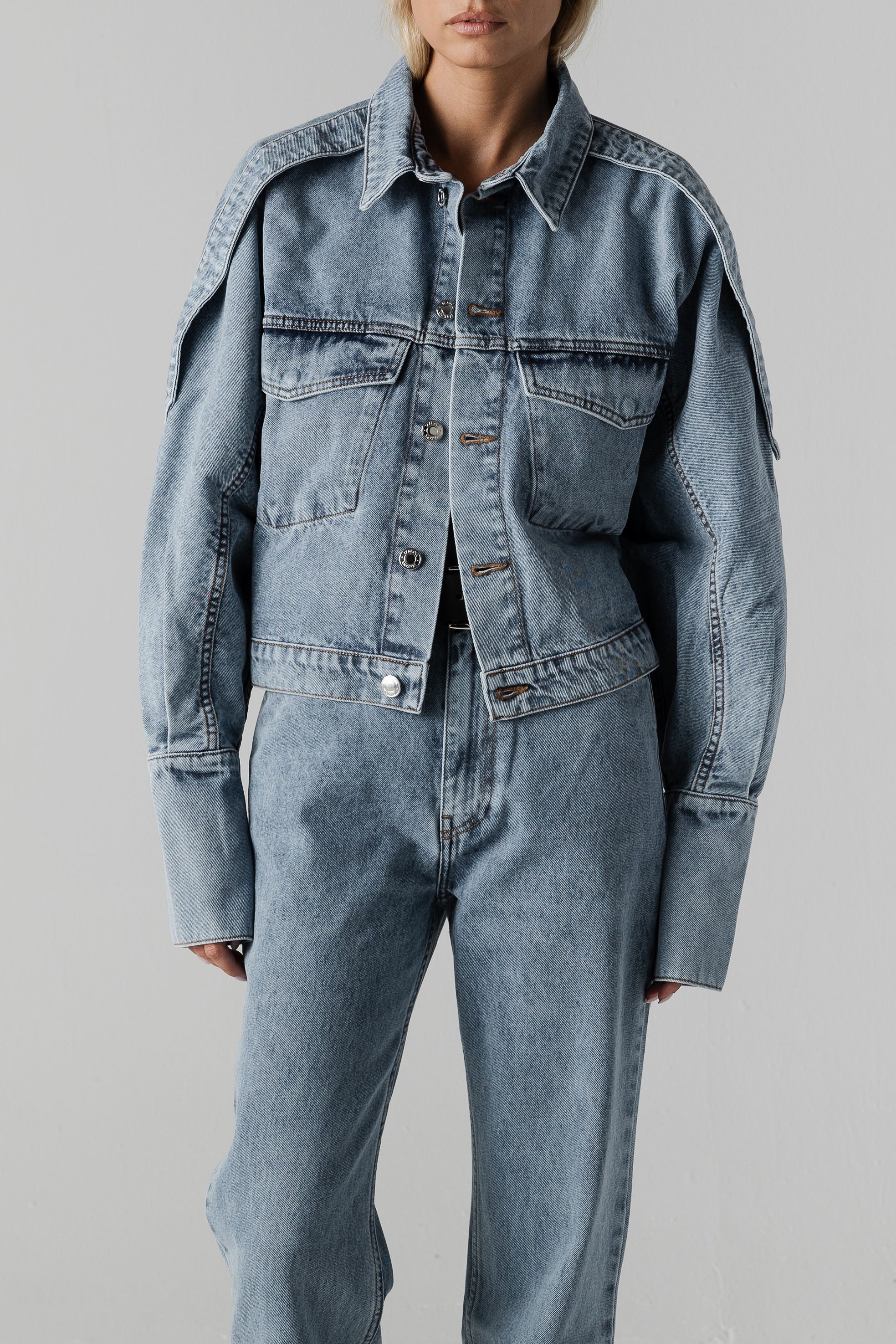 SILAS bomber jacket washed blue