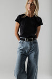SAGE wide leg jeans washed blue