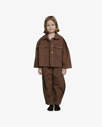 JUNO KIDS wide jeans brown