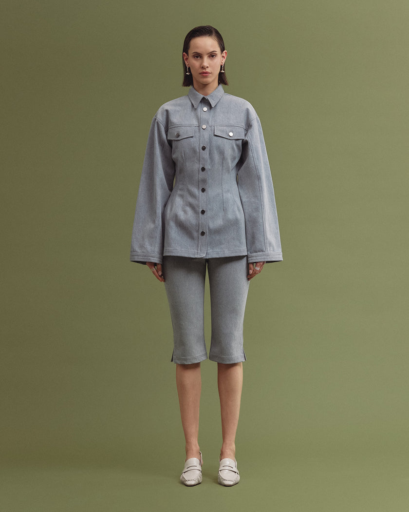 KARA denim capri blue