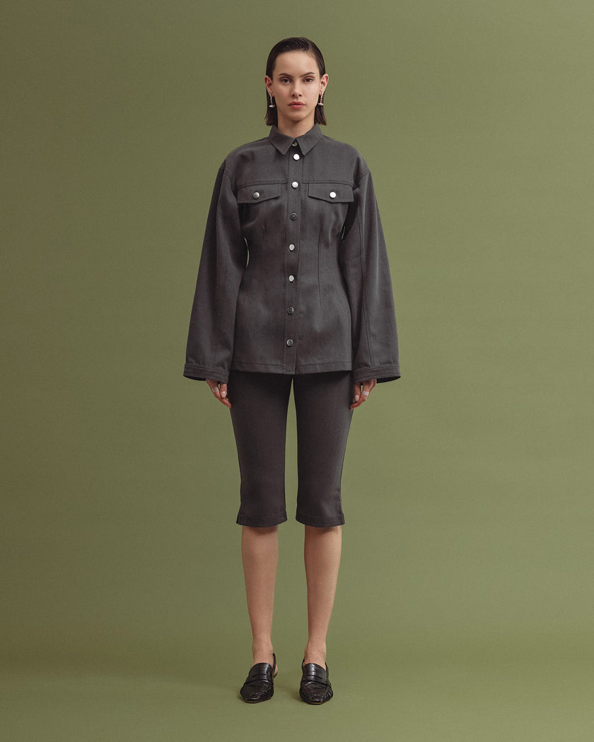 KARA denim capri slate