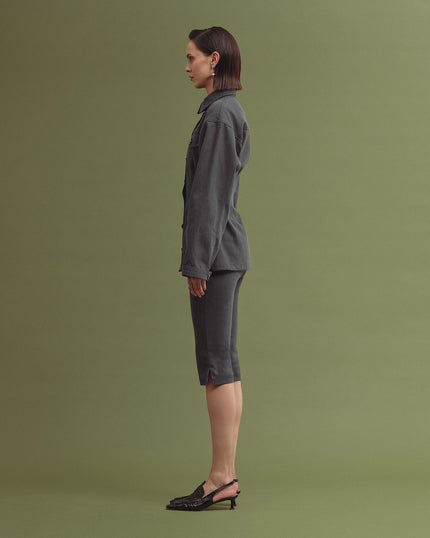 KARA denim capri slate