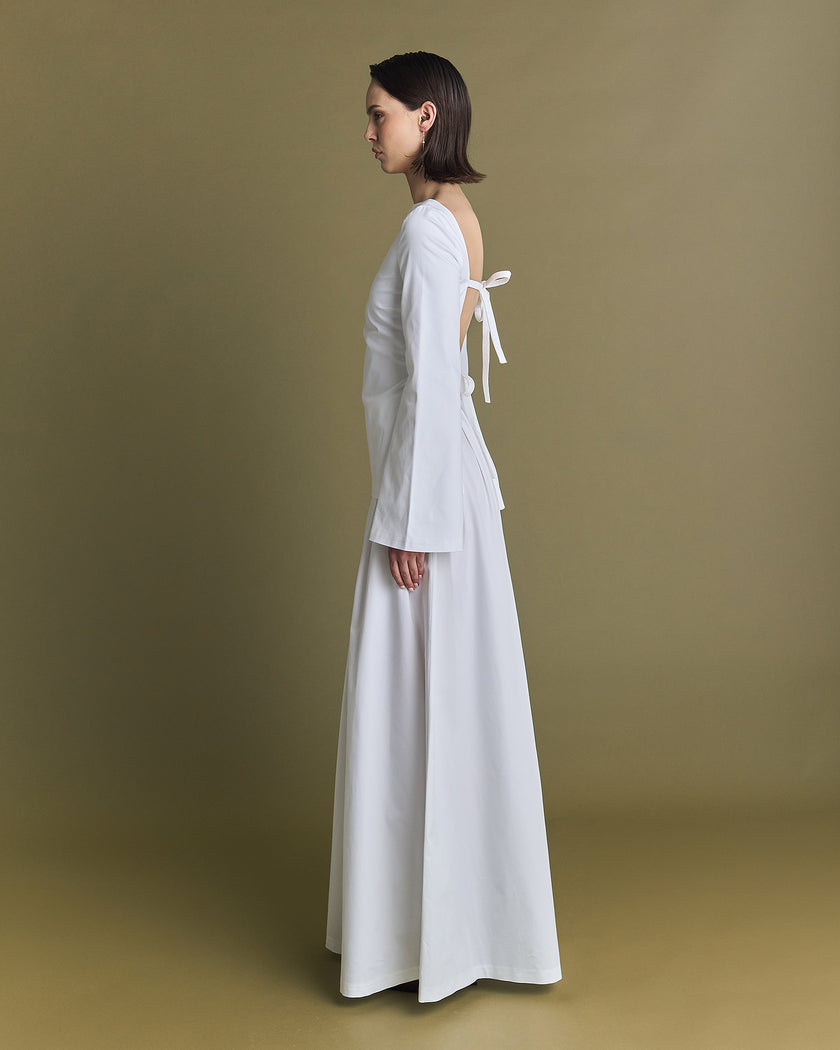 LAXUS poplin pants white