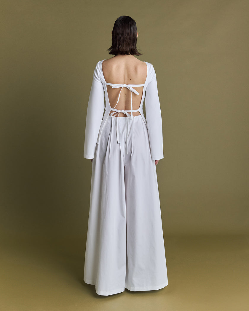 LAXUS poplin pants white