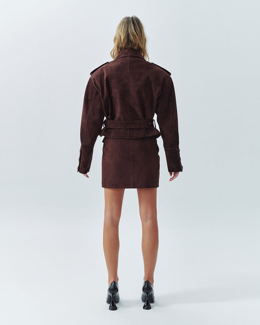 LILIA mini skirt Chocolate