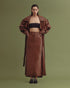 LUNA silhouette skirt maroon
