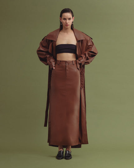 LUNA silhouette skirt maroon