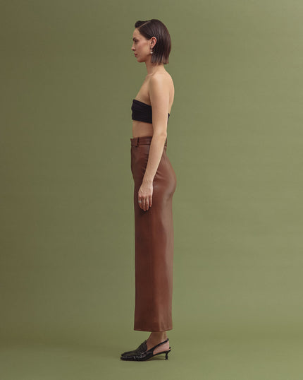 LUNA silhouette skirt maroon