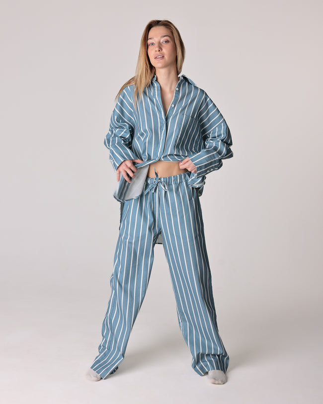 MAGNUM oversized linen shirt striped