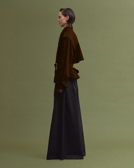 NOVA cropped trench chocolate