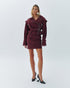 NOVA cropped trench coat burgundy