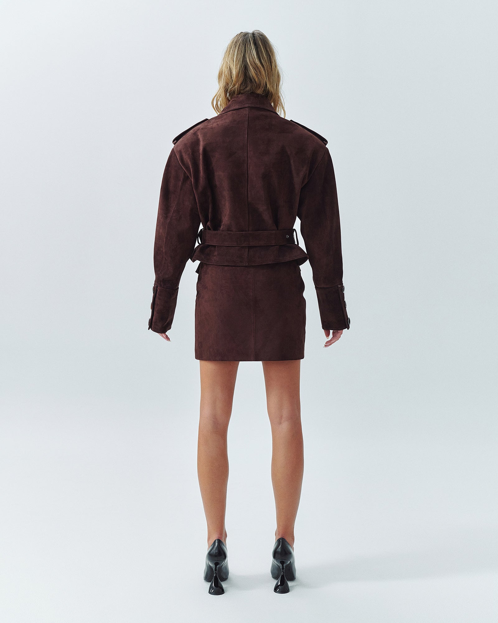 NOVA cropped trench coat