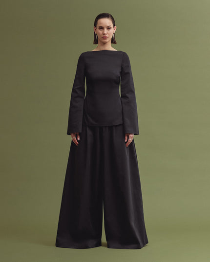 RARA poplin top black