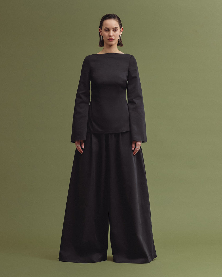 RARA poplin top black