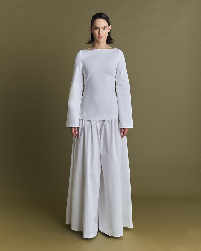 RARA poplin top white