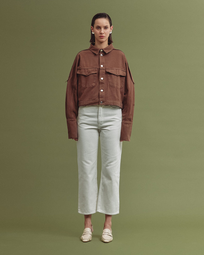 TORI mum white jeans