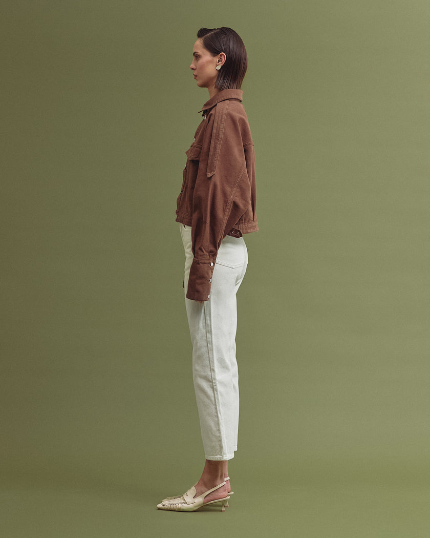 TORI mum white jeans