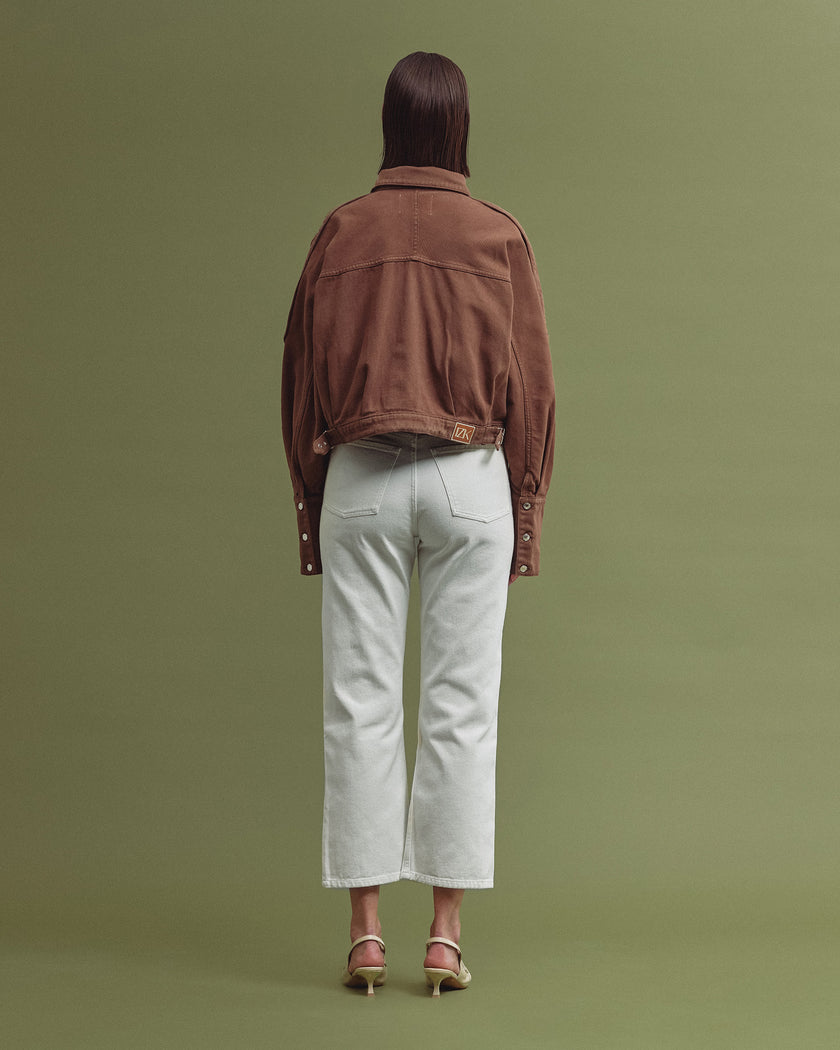 TORI mum white jeans