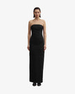 HANA tube dress washed black