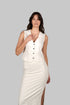IVORY breeze linen gilet