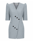MILA blazer dress washed blue