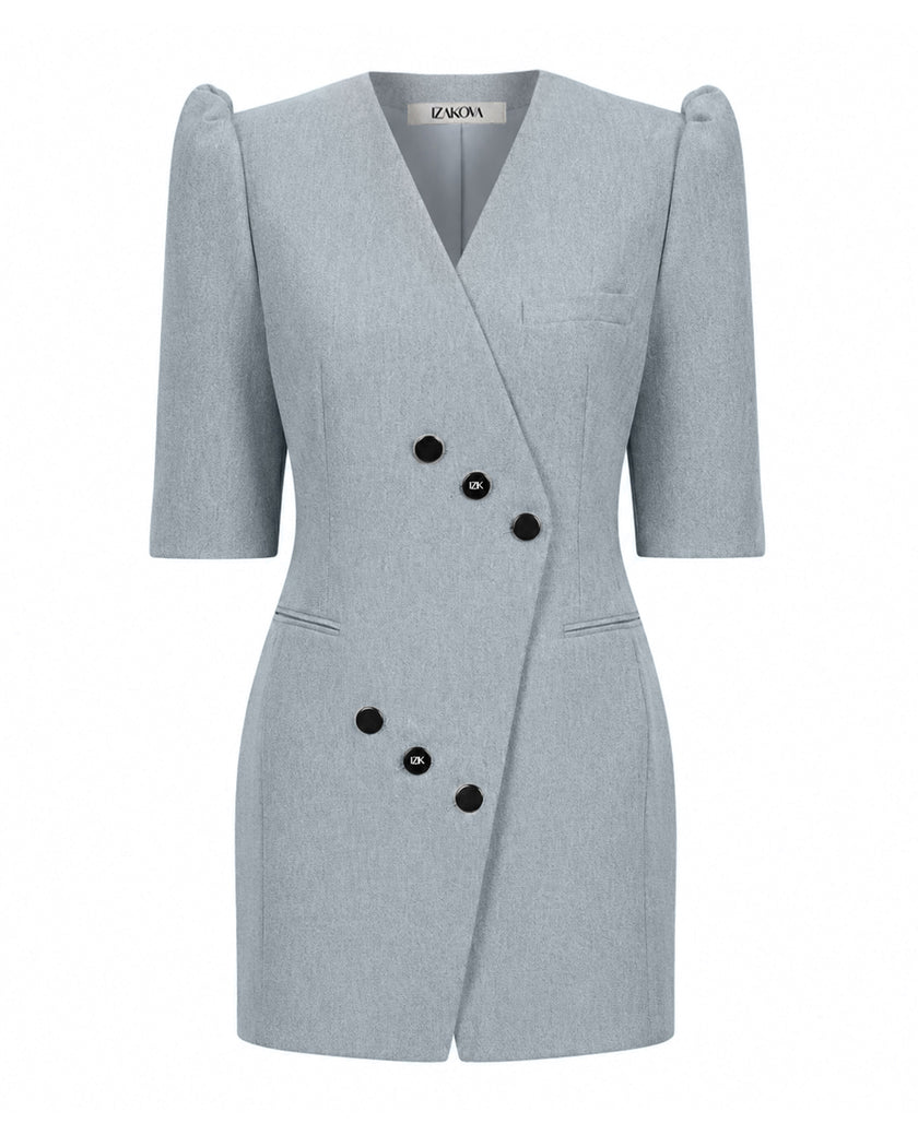 MILA blazer dress washed blue