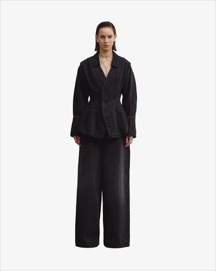 AER denim pants washed black