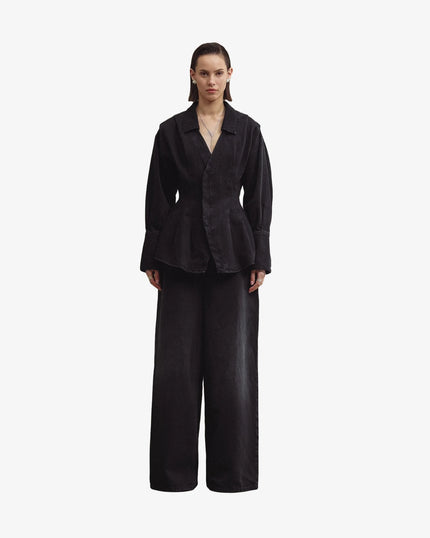 AMYAS denim shirt washed black