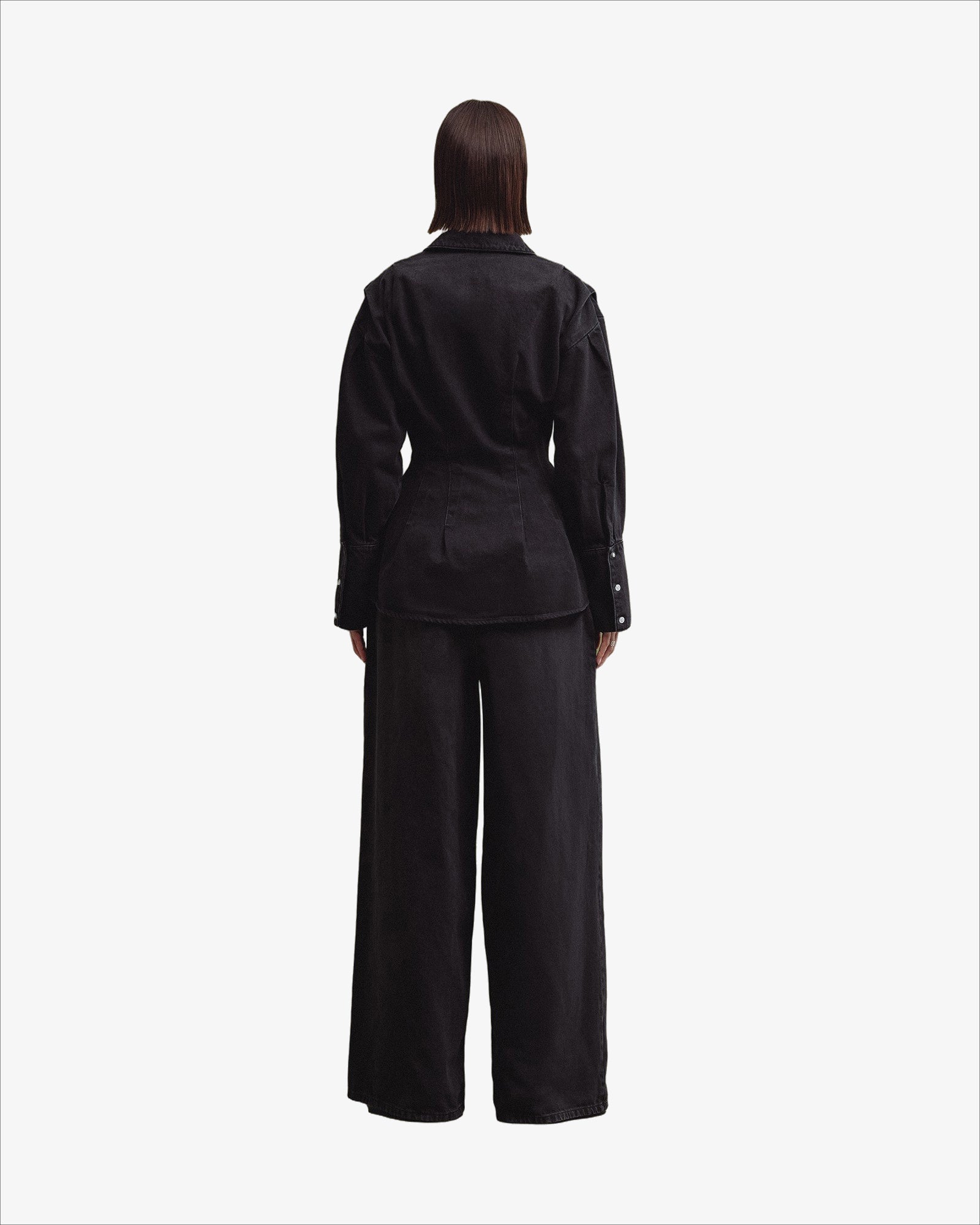 AER denim pants washed black