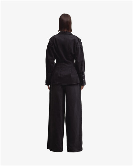 AER denim pants washed black
