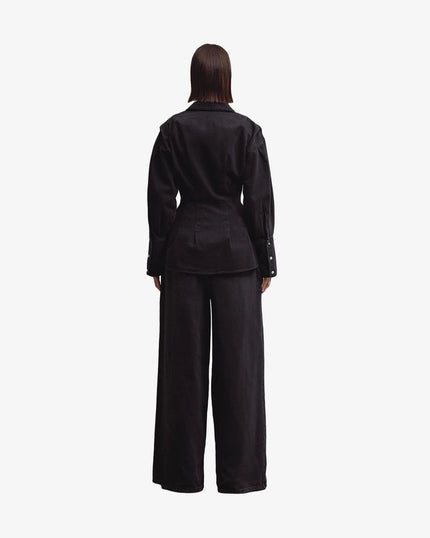 AMYAS denim shirt washed black