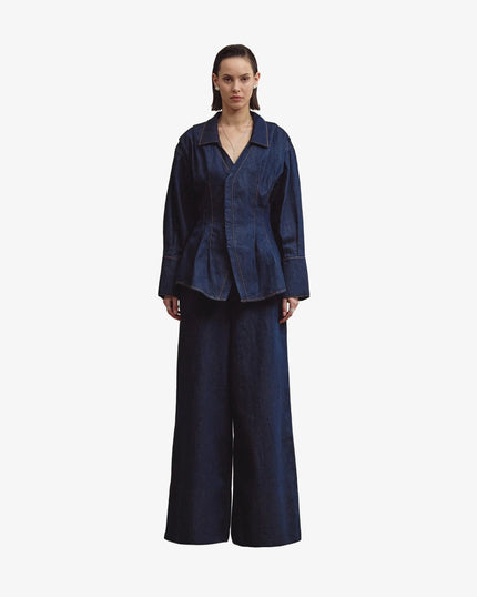 AMYAS denim shirt indigo blue