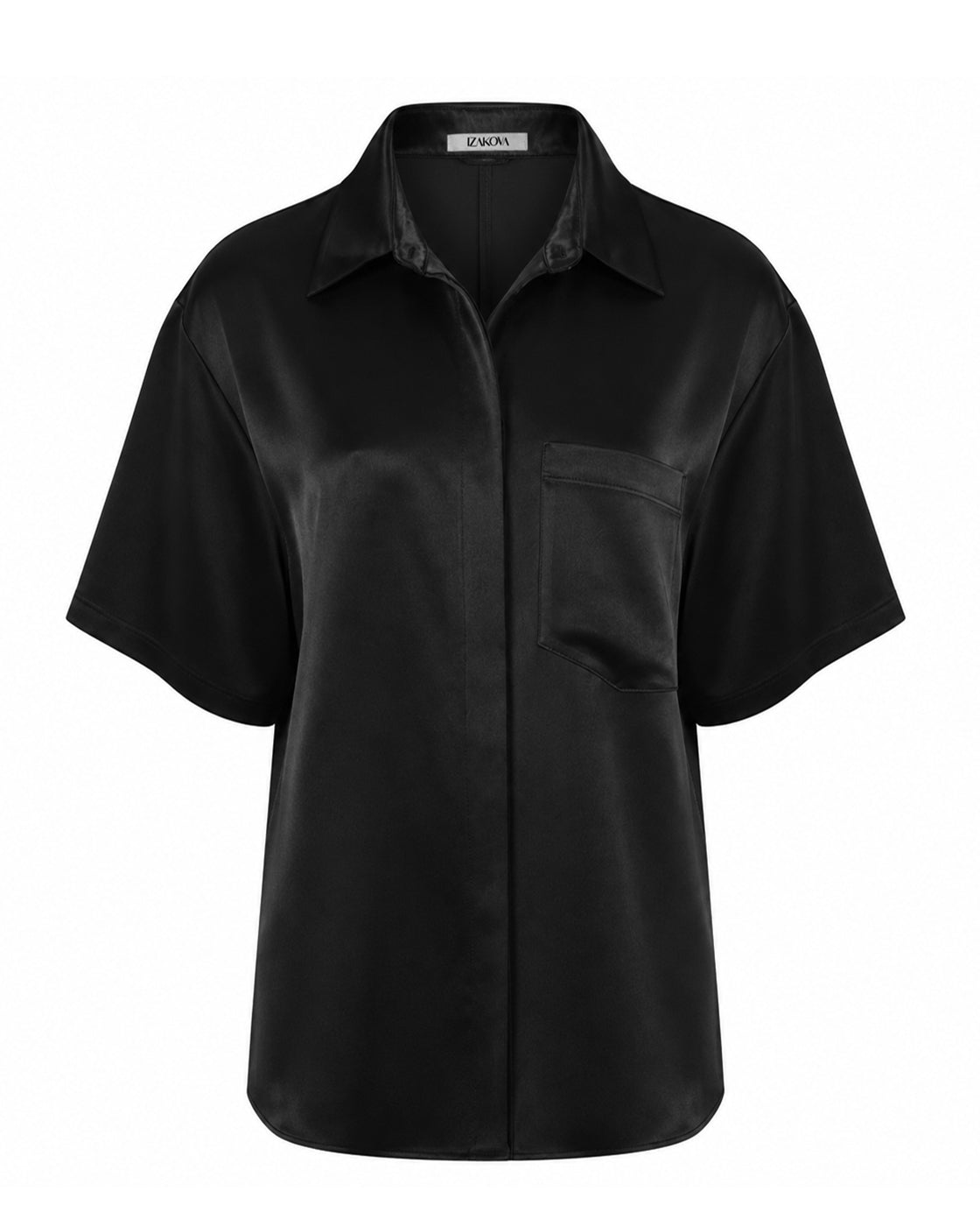 ROSA shirt black satin