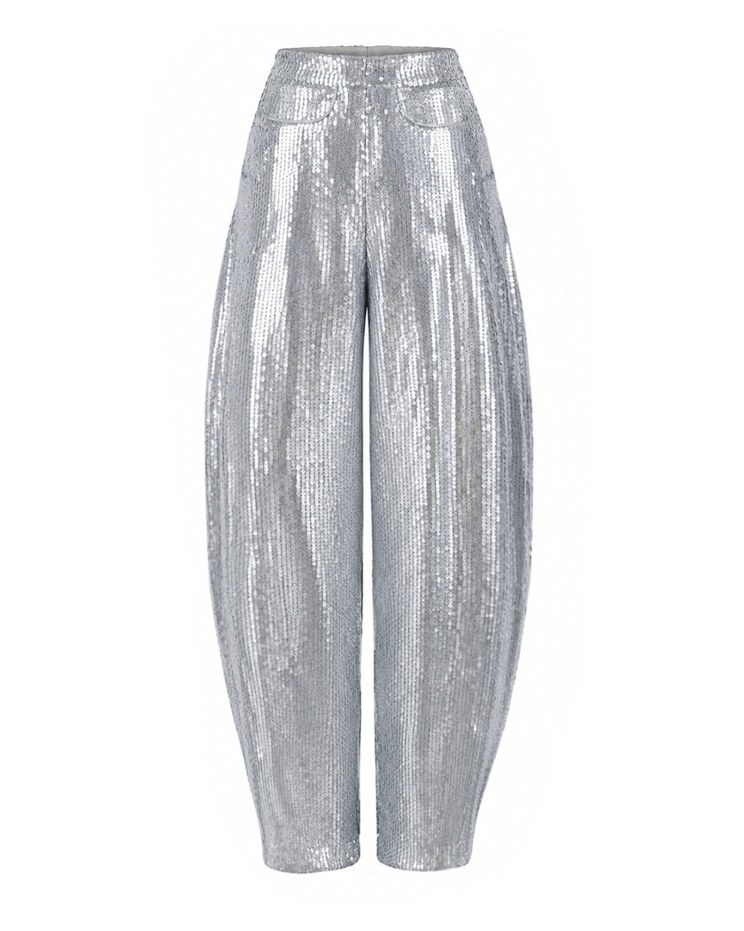 TIJANA pants silver sequin